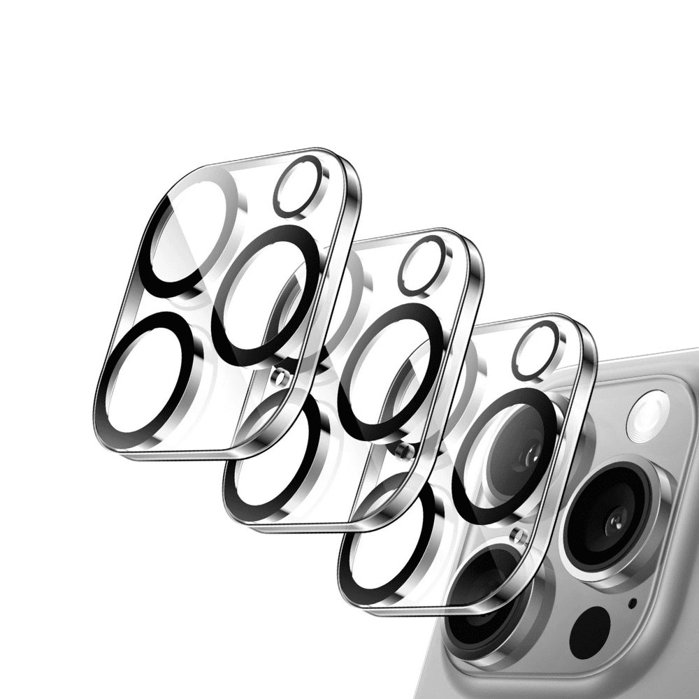 3-Pack BLUUMTEK Camera Lens Protector for iPhone 14 Pro Max Tempered Glass Transparent
