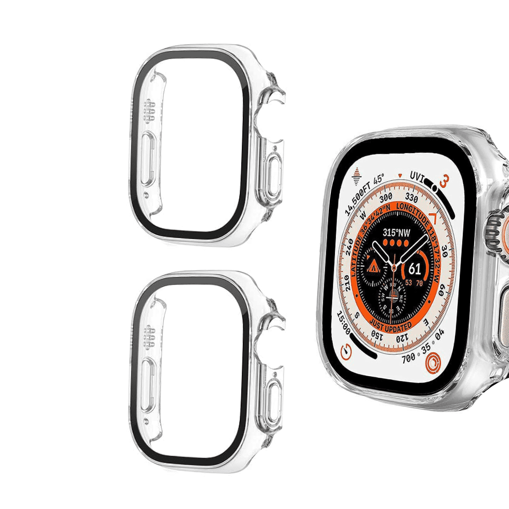 2PACK BLUUMTEK Case for Apple Watch 49MM Ultra 3/2/1 with Built-in Tempered Glass Screen Protector