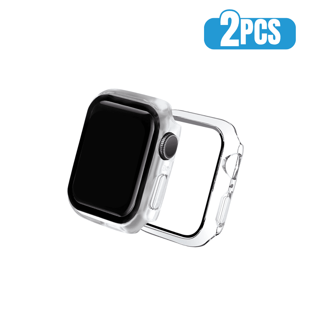 2PCS BLUUMTEK Clear Case for iWatch Series 1 38mm with Built-in Tempered Glass Screen Protector