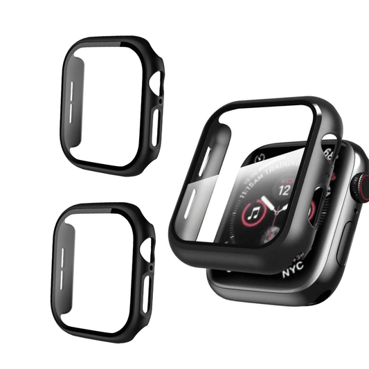 2pack BLUUMTEK For Apple Watch Series 10 Case [46mm], Black Cover, Built-in Glass Screen Protector