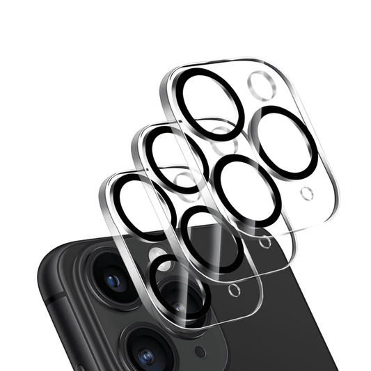 [3 Pack] BLUUMTEK Camera Lens Protector for iPhone 11 Pro Max Clear Tempered Glass with Night Circle