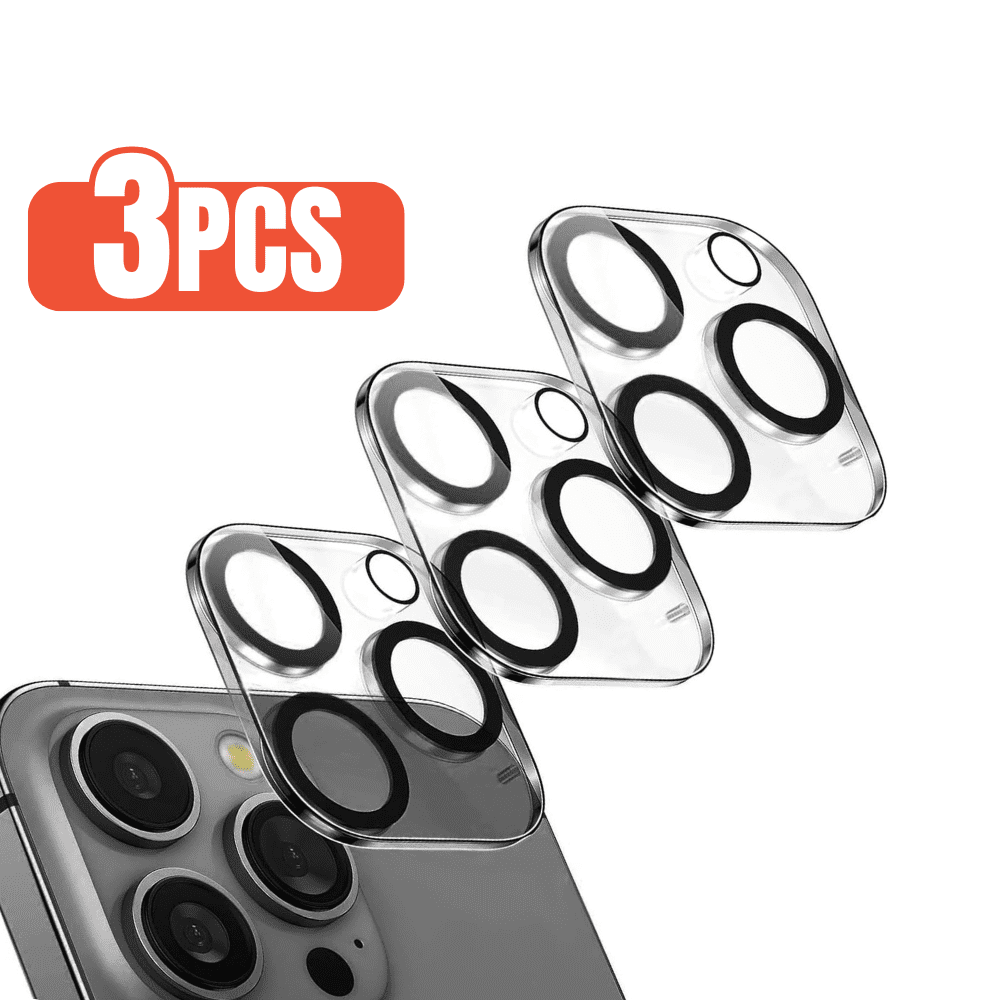 3-Pack BLUUMTEK Camera Lens Protector for iPhone 13 Pro Tempered Glass Transparent