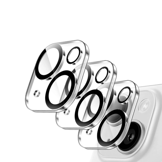 [3 Pack] BLUUMTEK Camera Lens Protector for iPhone 14 Clear Tempered Glass with Night Circle