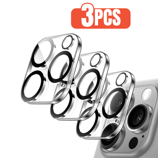 [3 Pack] BLUUMTEK Camera Lens Protector for iPhone 14 Pro Max Clear Tempered Glass with Night Circle