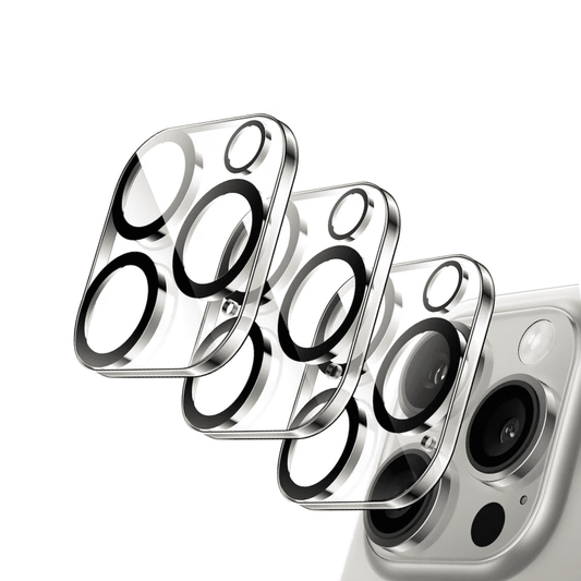 [3 Pack] BLUUMTEK Camera Lens Protector for iPhone 15 Pro Clear Tempered Glass with Night Circle
