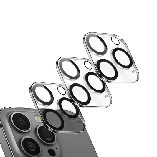 [3 Pack] BLUUMTEK Camera Lens Protector for iPhone 16 Pro Max Clear Tempered Glass with Night Circle