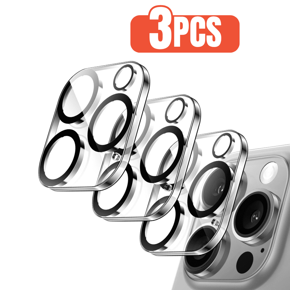 3PCS BLUUMTEK Camera Lens Protector for iPhone 14 Pro, 9H Tempered Glass, Clear, with Night Circle