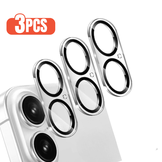 3PCS BLUUMTEK Camera Lens Protector for iPhone 16 Plus, 9H Tempered Glass, Clear, with Night Circle