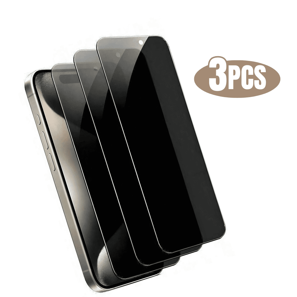 3pack BLUUMTEK for iPhone 15 Privacy Tempered Glass Screen Protector Private Screen Anti-Peep