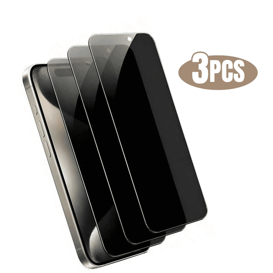 3pack BLUUMTEK for iPhone 15 Privacy Tempered Glass Screen Protector Private Screen Anti-Peep
