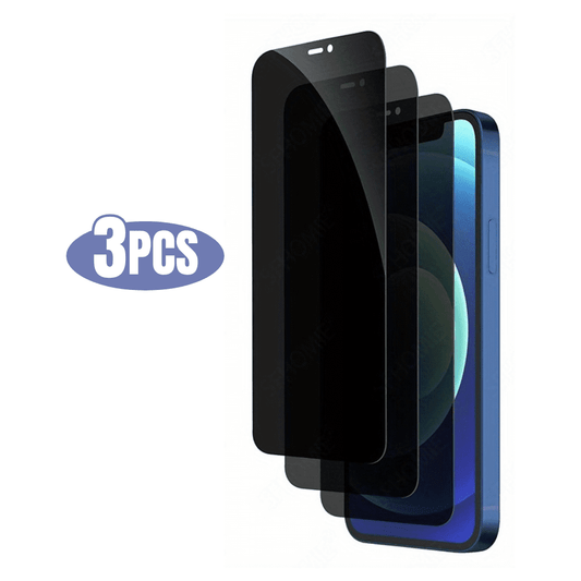 3pcs BLUUMTEK Anti-Spy Private Screen for iPhone 11 Pro Tempered Glass Privacy Screen Protector