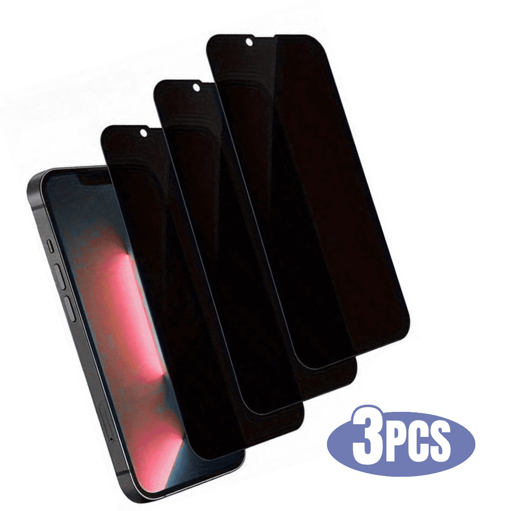 3pcs BLUUMTEK Privacy Tempered Glass Screen Protector for iPhone 13 Mini AntiSpy Screen Protector