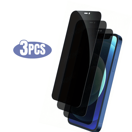 3pcs BLUUMTEK Privacy Tempered Glass Screen Protector for iPhone XR AntiSpy Screen Protector