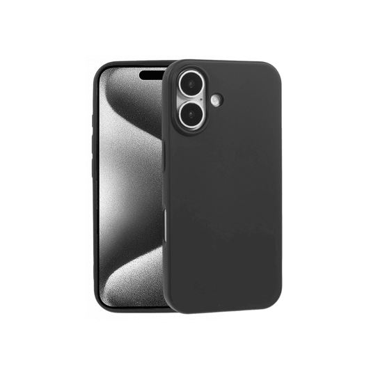 BLUUMTEK Black Cover for iPhone 16 Case, Silicone Protection Phone Case for Apple iPhone 16