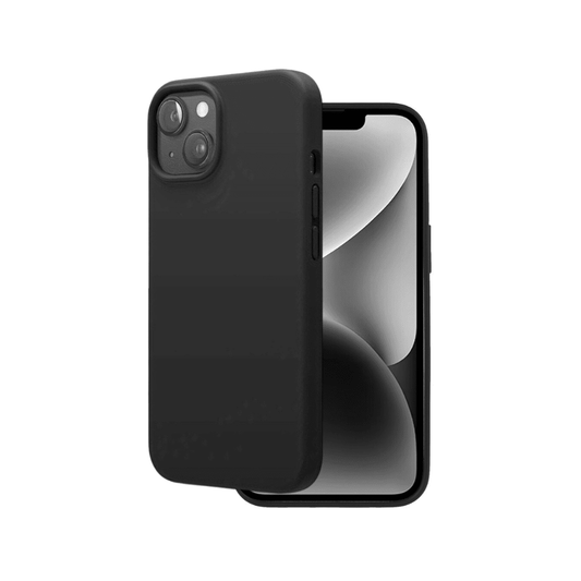 BLUUMTEK Silicone Cover for iPhone 14 / 13 Case, Black Phone Case for Apple iPhone 14 / 13
