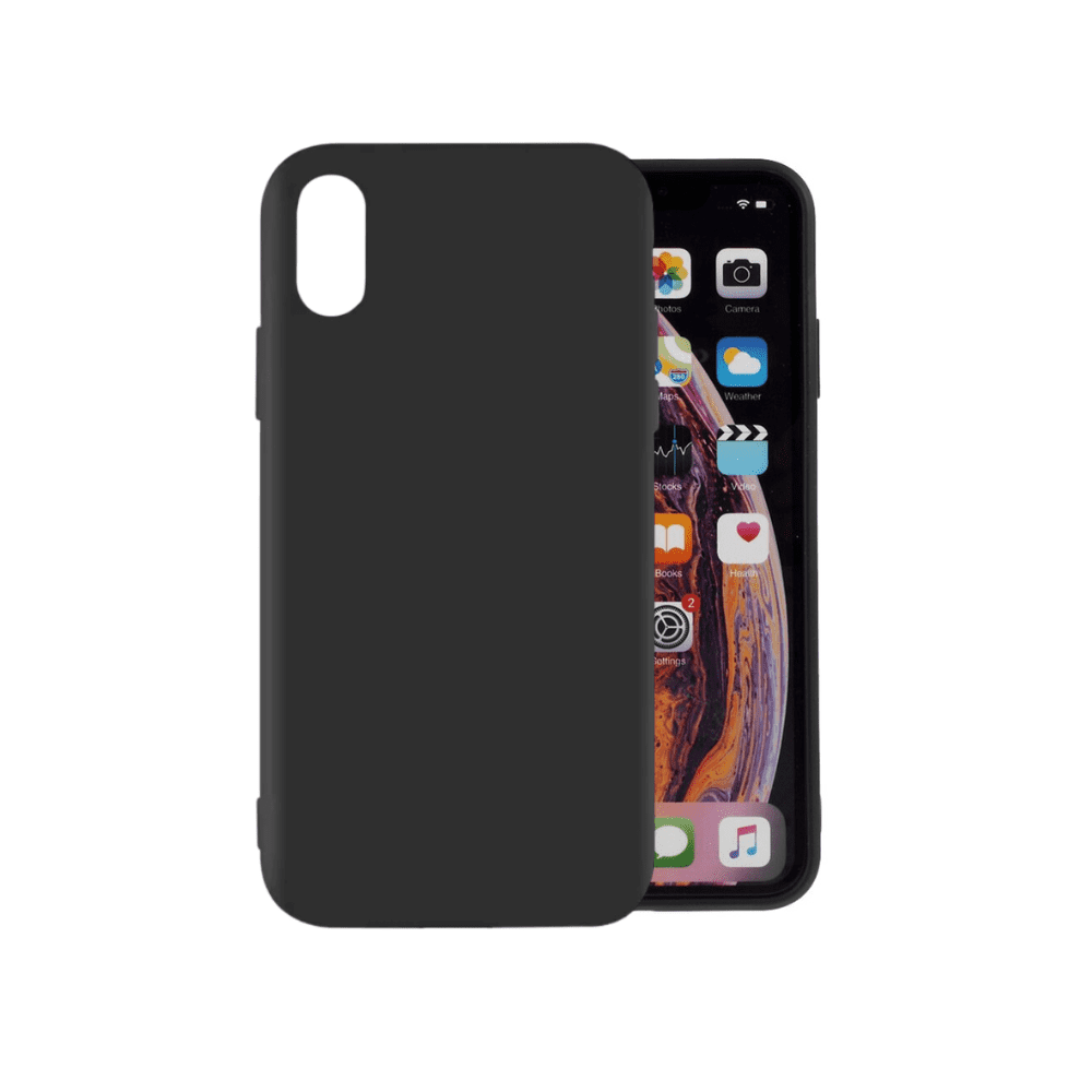 BLUUMTEK for iPhone XR Black Case, Shockproof Silicone Case Phone Cover Protection for iPhone XR